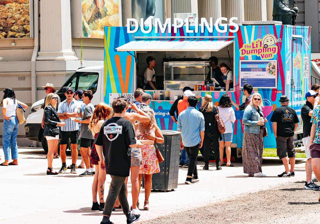 The Li'l Dumpling Van truck at major event in Geelong